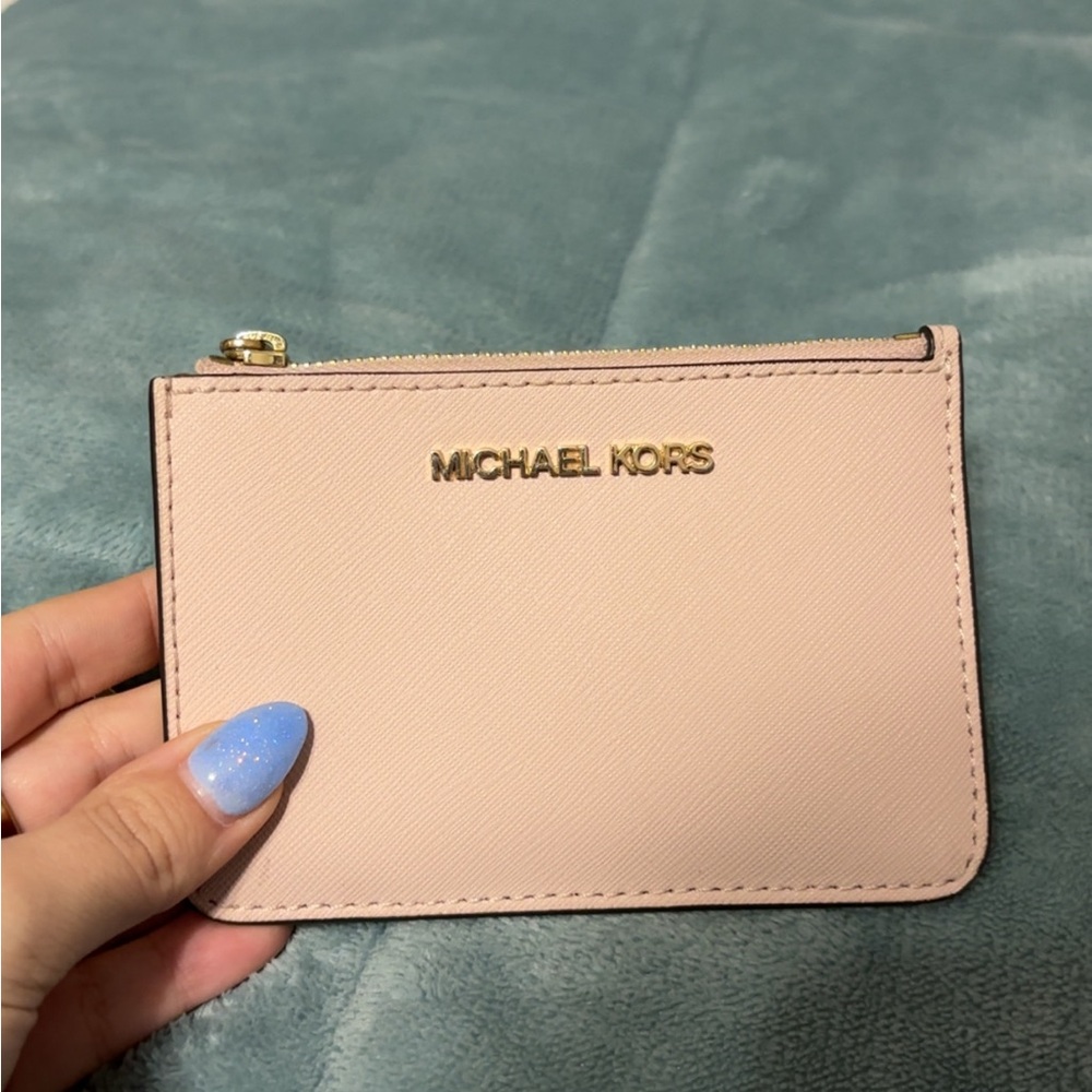 Michael Kors blush pink card holder